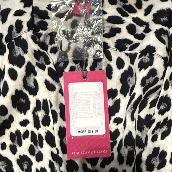 Vince Camuto – Animal Print Long Sleeve faux wrap Surplice Blouse – XL NWT - Picture 9 of 13